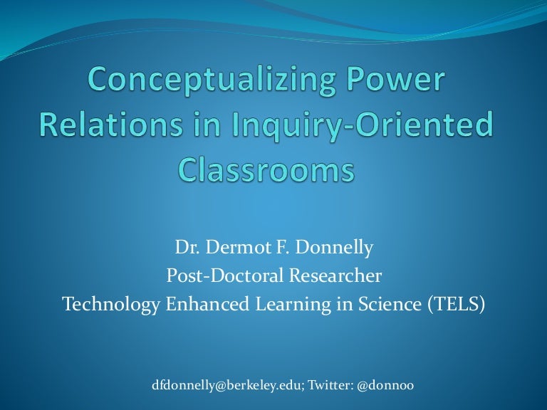 Conceptualizing Power Relations in InquiryOriented Classrooms