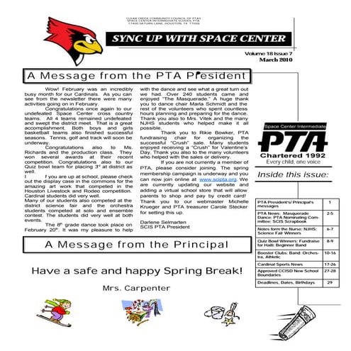 Mar 2010 Newsletter Draft 2010 3 3