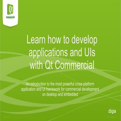 Learn how to develop applications and UIs with Qt Commercial | PPT