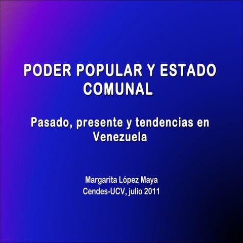 Poder popular y estado comunal | PPT