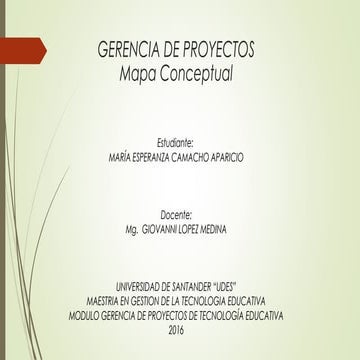 Mapa Conceptual Gerencia de Proyectos