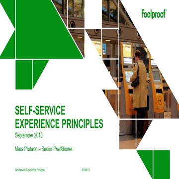 Self-service experience principles