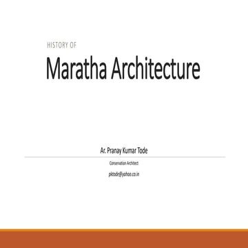 Maratha Architecture | History of Architecture