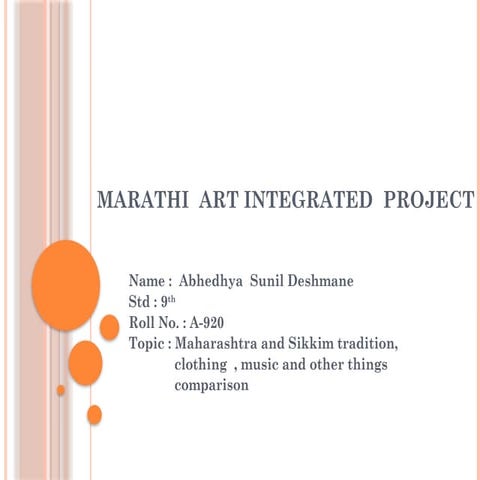 marathi project usfull for 9th student. related to marathi | PPTX