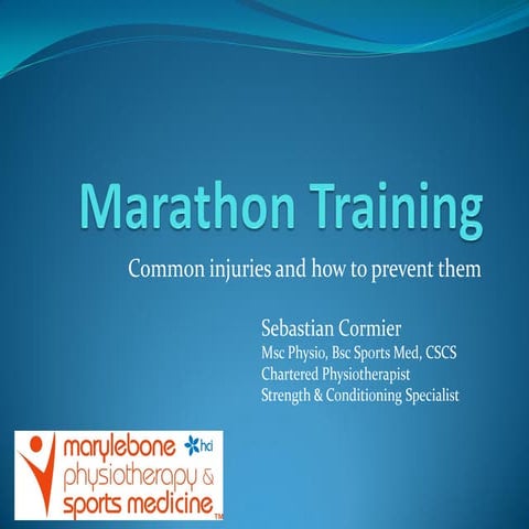 Marathon training   injuries and treatment-part1