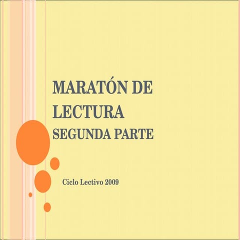 Maratón de lectura 2009  2parte