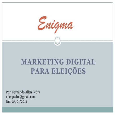 Maratona de negócios   marketing digital para política