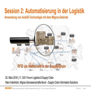 Automatisierung in der Logistik mit RFID und EPCIS - Marc Inderbitzin