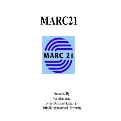 MARC 21 Training at Daffodil International University