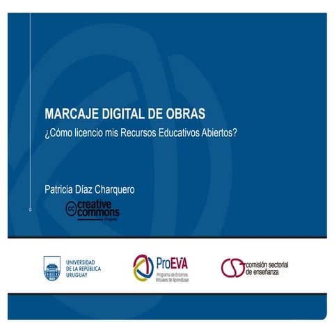 Marcaje digital de creaciones con creative commons