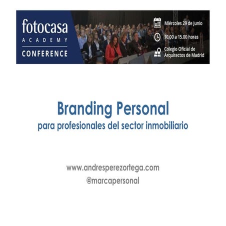 Marca Personal para profesionales inmobiliarios