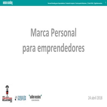 Marca personal para Emprendedores, por Guillem Recolons