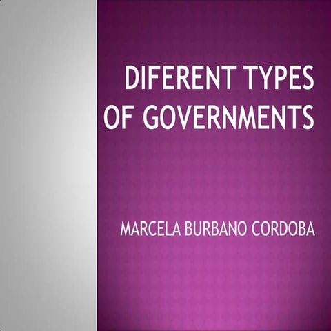 different types of goverments