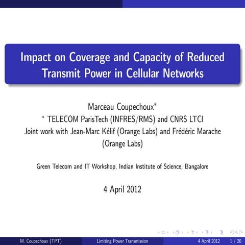 Green Telecom & IT Workshop: Gee Rittenhouse Keynote | PPTX