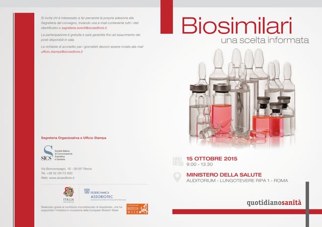 Marcella Marletta - Biosimilari: una scelta informata - 15 ottobre 2015