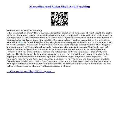 Marcellus And Utica Shell And Fracking