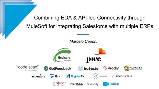 Combining EDA & API-led Connectivity through MuleSoft for integrating Salesfo...