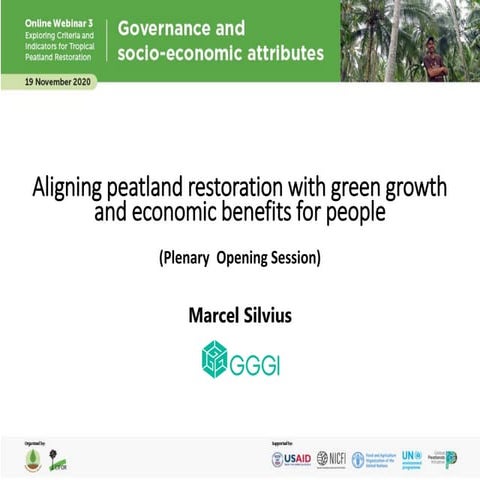 Aligning peatland restoration with green growth and economic benefits for people