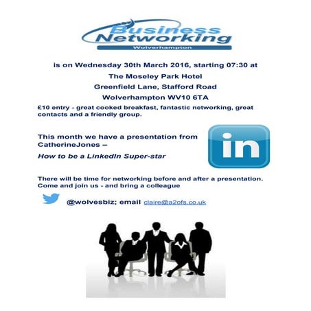 Business Networking Wolverhampton March 2016
