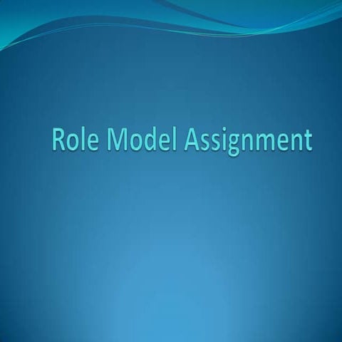 March 19 role model assignment | PPTX