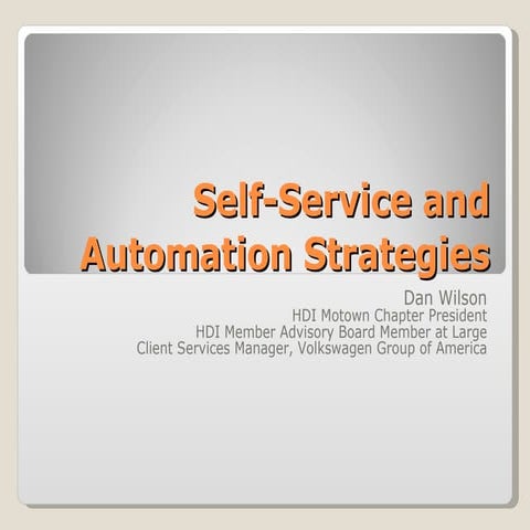 March2008   Strategies For Adopting Self Service And Automation