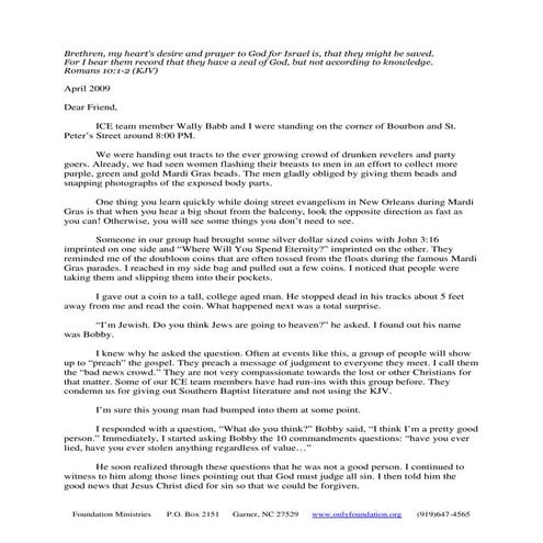 March 2009 Newlstter.