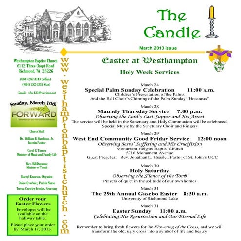 March 2013 "The Candle"