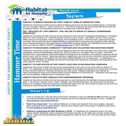 March 2016 hammer time