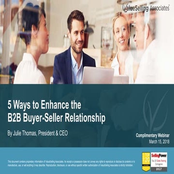 5 Ways to Enhance the B2B Buyer-Seller Relationship | PDF