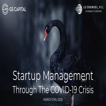 Startup Management Through The COVID-19 Crisis Live Webcast for Founders, Exe...