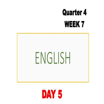 power point presentation for week  7 day