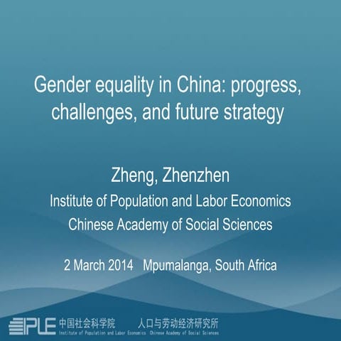 Gender equality in China: progress, challenges, and future strategy | PDF