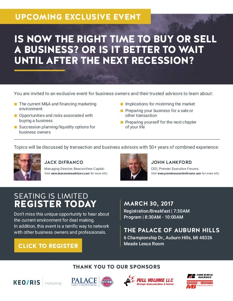 is now the right time to buy or sell a business or is it better to w invitation business for sale