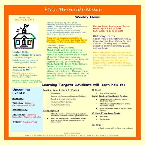 October Sample Newsletter | PDF