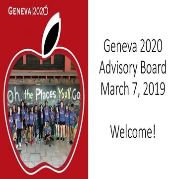 March 7 2019 Geneva 2020 Advisory Board