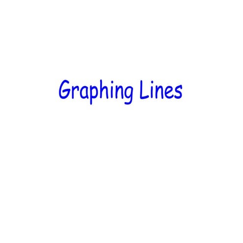 March 8 Graphing Slope Intercept