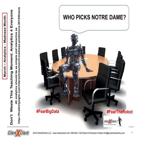 March Analytics Robot Madness