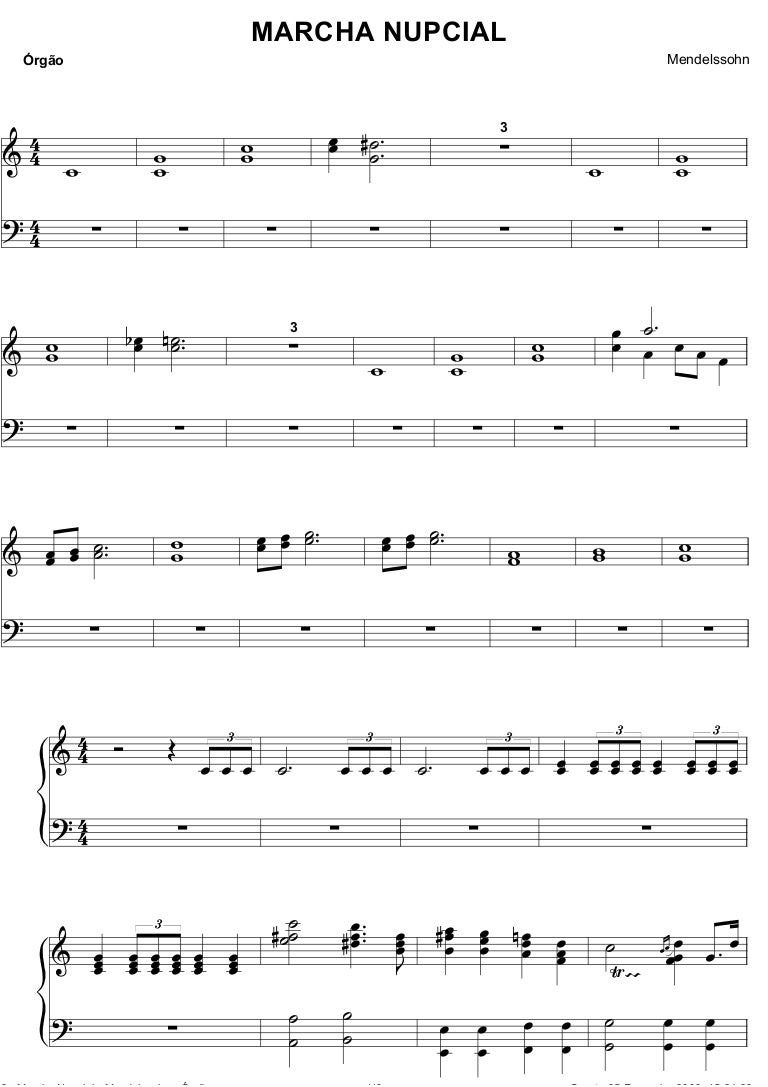 Marcha Nupcial de Mendelssonhn - Piano
