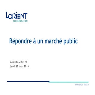 Lorient Agglomération. Répondre à u...