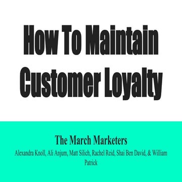 March Marketers: Research Trends Presentation