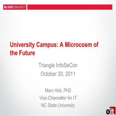 Marc hoit   University Campus - Microcosm of the future