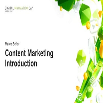 Content Marketing Introduction (Marco Seiler, SYZYGY Group)