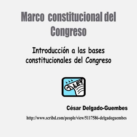 Marco constitucional del Congreso del Perú
