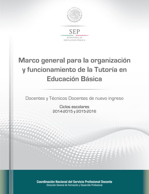 Marco general de tutoría