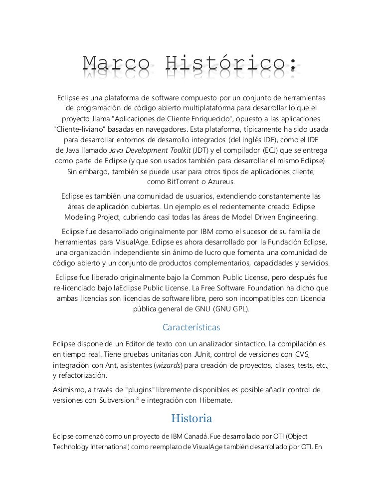 Marco histórico Marco histórico