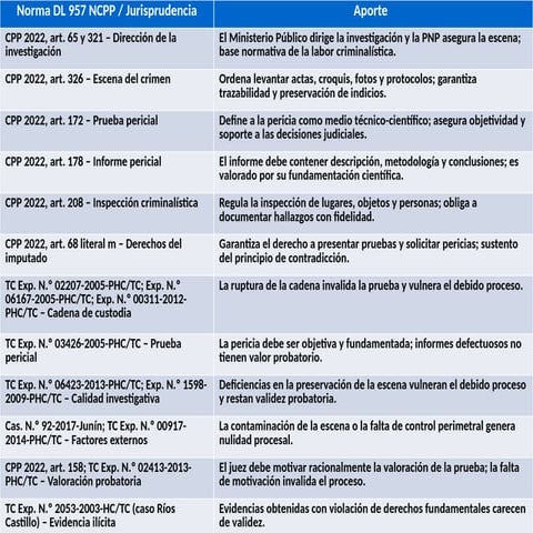 Norma DL 957 NCPP and Jurisprudence on Criminal Investigation ...