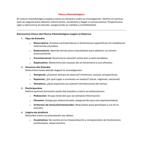 Marco Metodológico - Documento referencial para elaboración de ESTUDIOS DE CASO