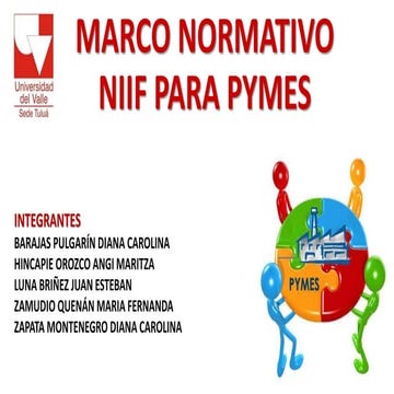 Marco normativo niif para pymes