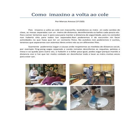 Marcos areosa volta ao cole