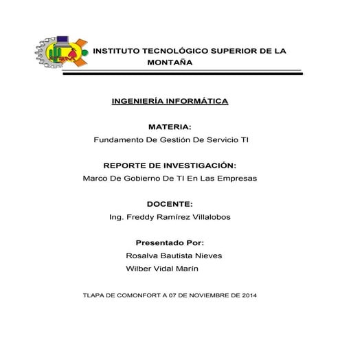 Marcos de gobierno de ti